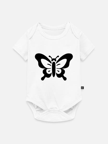 Schmetterling - Baby Premium Kurzarmbody - Weiß