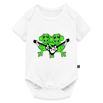 Frogs Guitar Band Cute Two Frog Friends Team - Baby Premium short-sleeve bodysuit - white - Front