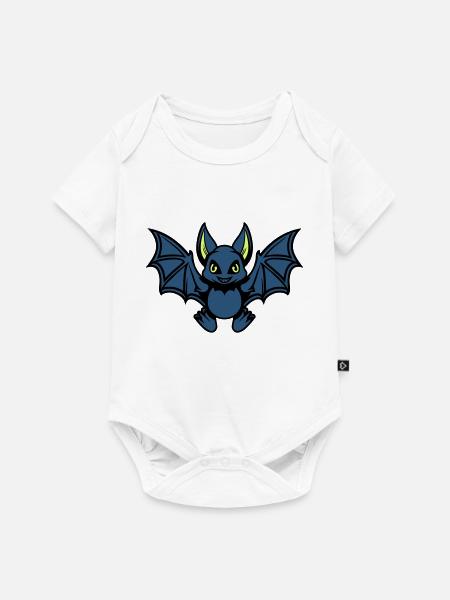fledermaus comic tier - Baby Premium Kurzarmbody - Weiß
