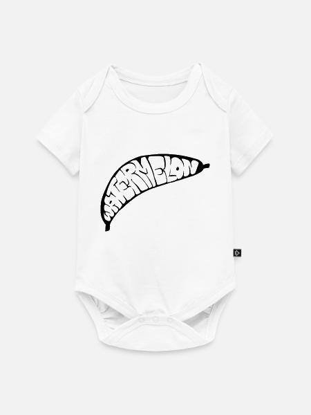 Bananen-Wassermelonen-Graff (Schablone) - Baby Premium Kurzarmbody - Weiß