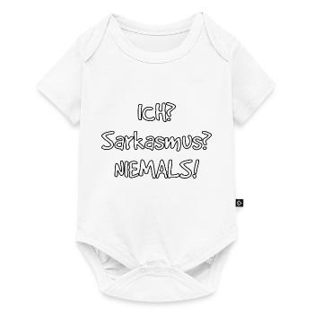 Ich? Sarkasmus? Nie! Lustiger Spruch - Baby Premium Kurzarmbody - Weiß - Vorne