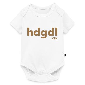 hdgdl hab dich ganz doll lieb Y2k braun - Baby Premium Kurzarmbody - Weiß - Vorne