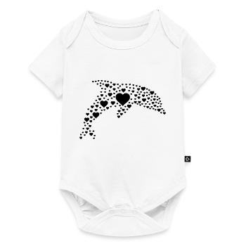 Coeurs de dauphins - Body à manches courtes Premium Bébé - blanc - Devant