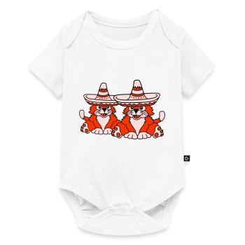 2 Sombrero Hat Cats Mexican Culture Friends - Baby Premium short-sleeve bodysuit - white - Front