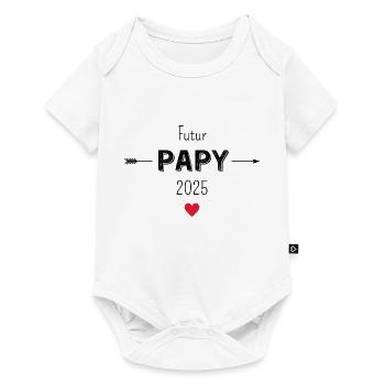 Futur papy 2025 - Body à manches courtes Premium Bébé - blanc - Devant