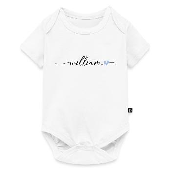 William Name Calligraphie Police - Body à manches courtes Premium Bébé - blanc - Devant