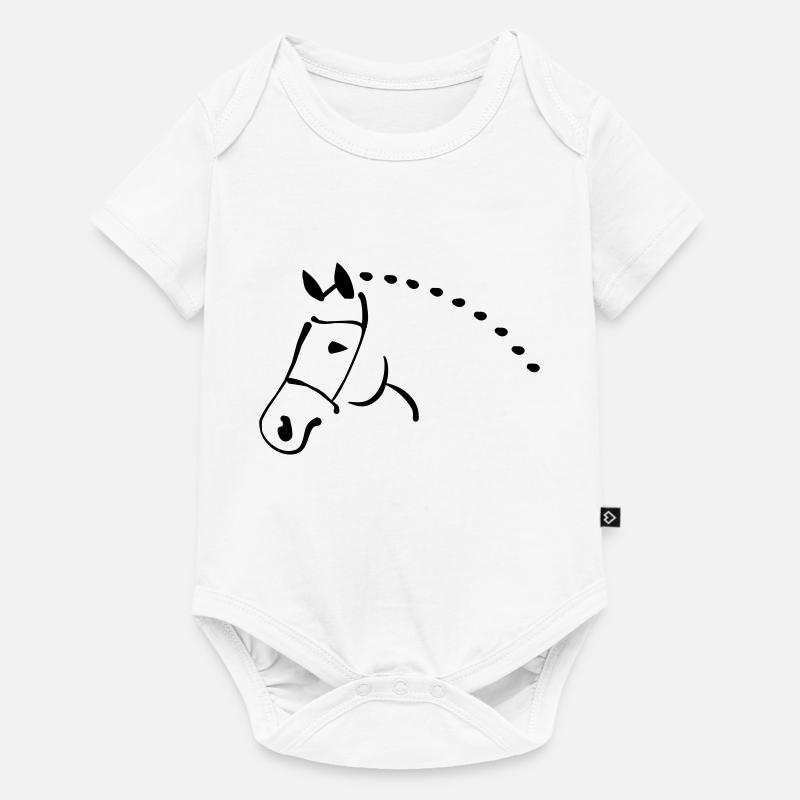 Cheval - Body à manches courtes Premium Bébé - blanc