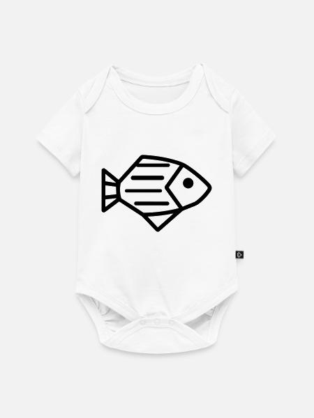 Fisch - Baby Premium Kurzarmbody - Weiß