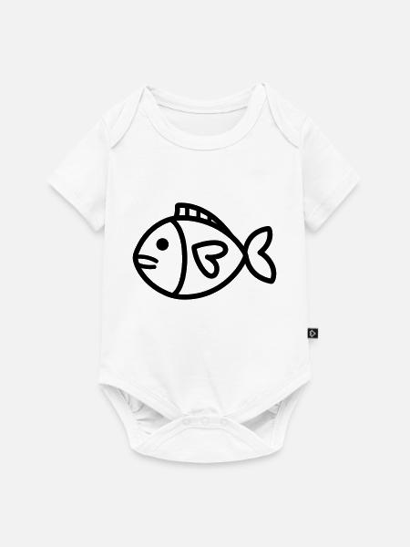 Fisch - Baby Premium Kurzarmbody - Weiß