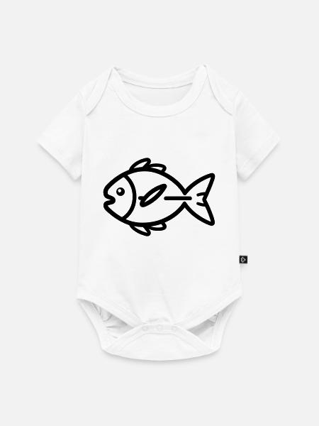 Fisch - Baby Premium Kurzarmbody - Weiß