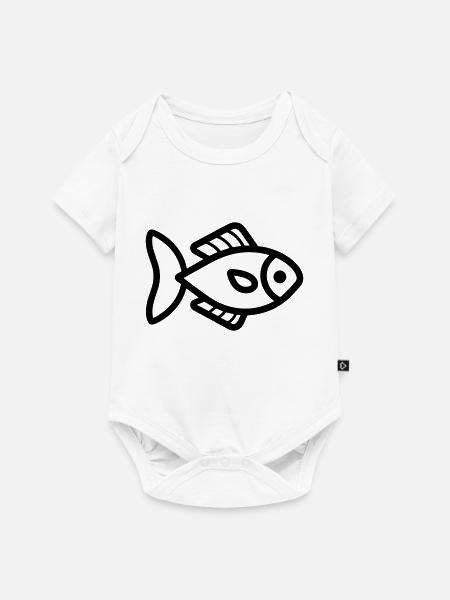 Fisch - Baby Premium Kurzarmbody - Weiß
