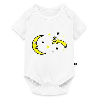 Moon and stars - Baby Premium short-sleeve bodysuit - white - Front