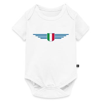 Rome Italie Fan Design T Shirt Tenue - Body à manches courtes Premium Bébé - blanc - Devant