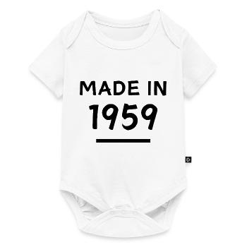 Fabriqué en 1959 - Année de naissance / Anniversaire - Body à manches courtes Premium Bébé - blanc - Devant