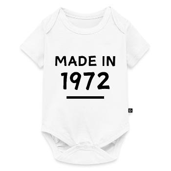 Made in 1972 - Geburtsjahr / Geburtstag - Baby Premium Kurzarmbody - Weiß - Vorne