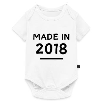 Fabriqué en 2018 - Année de naissance / Anniversaire - Body à manches courtes Premium Bébé - blanc - Devant