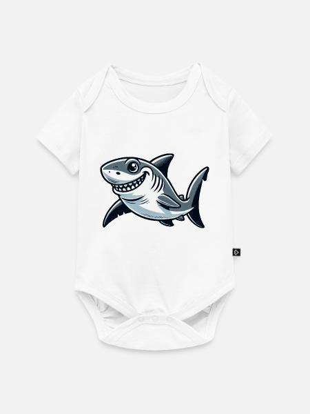 Hai Comic - Baby Premium Kurzarmbody - Weiß