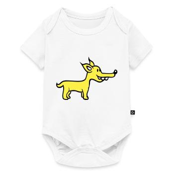 Dog Stands Cute Little Happy Puppy Pet - Baby Premium short-sleeve bodysuit - white - Front