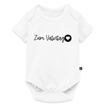 Papa Papi Vater Tochter Sohn Vatertag Männer Shirt - Baby Premium Kurzarmbody - Weiß - Vorne