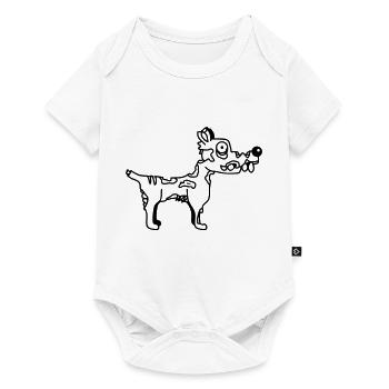 Dog Zombie Undead Halloween Horror Corpse Creepy - Baby Premium short-sleeve bodysuit - white - Front