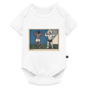Vintage Muscle Man Jesus Gym - Baby Premium short-sleeve bodysuit - white - Front