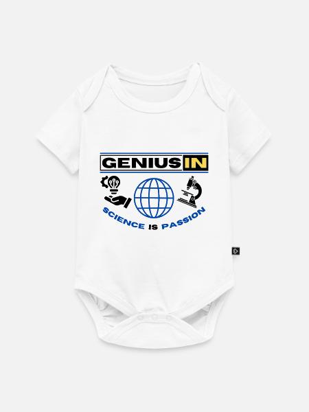 GENIUS IN - Baby Premium Kurzarmbody - Weiß