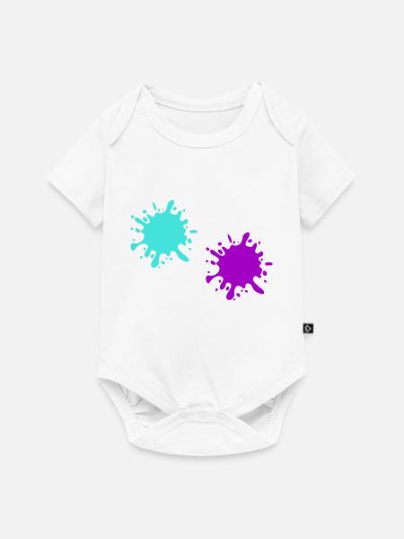 Farbklecks kleckse - Baby Premium Kurzarmbody - Weiß