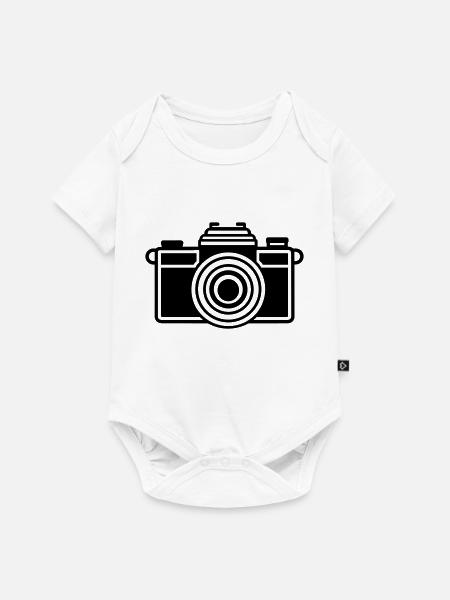 Kamera - Baby Premium Kurzarmbody - Weiß