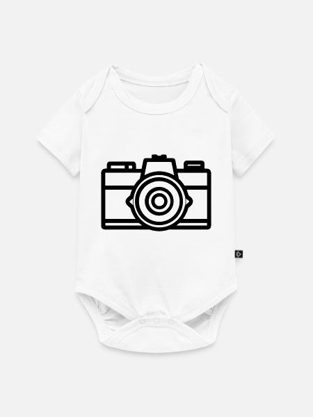 Kamera - Baby Premium Kurzarmbody - Weiß