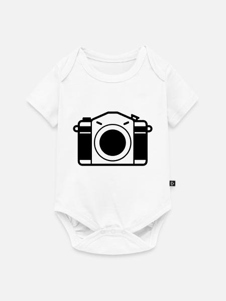 Kamera - Baby Premium Kurzarmbody - Weiß