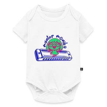 lively monika dancing on the harmonica - Baby Premium short-sleeve bodysuit - white - Front