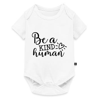 Sei freundlich - Baby Premium Kurzarmbody - Weiß - Vorne