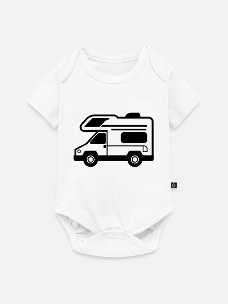 Wohnmobil - Baby Premium Kurzarmbody - Weiß