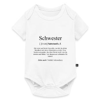 Schwester Definition Dictionary - Baby Premium Kurzarmbody - Weiß - Vorne