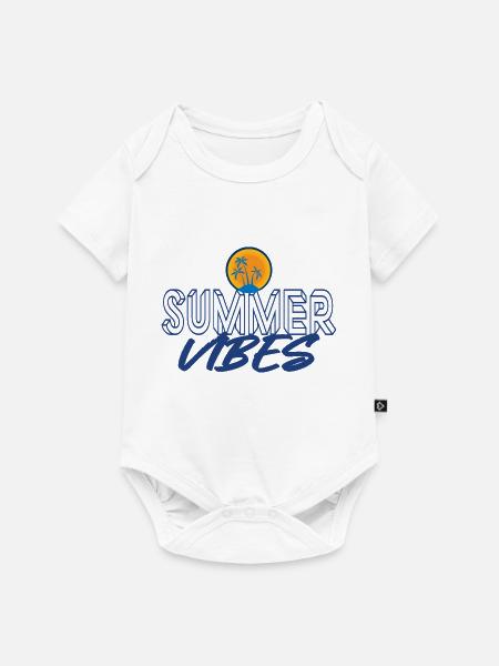 Vibrationen im Sommer - Baby Premium Kurzarmbody - Weiß
