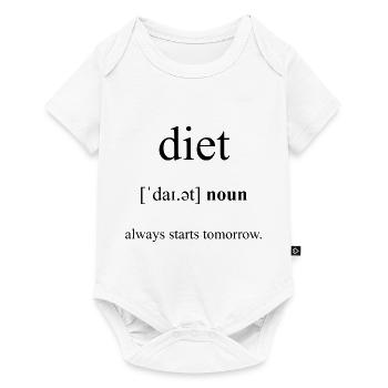 Diet | Diät Definition Dictionary - Baby Premium Kurzarmbody - Weiß - Vorne