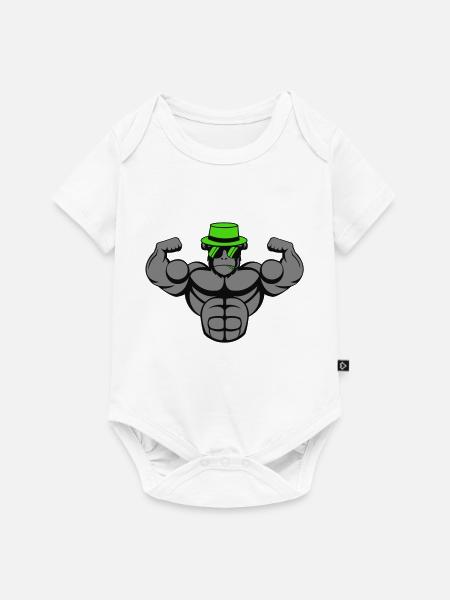 strong gorilla - Baby Premium Kurzarmbody - Weiß