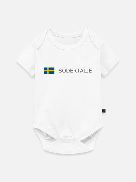 Sweden Flag - Södertälje - Sverige - Schweden - Baby Premium Kurzarmbody - Weiß