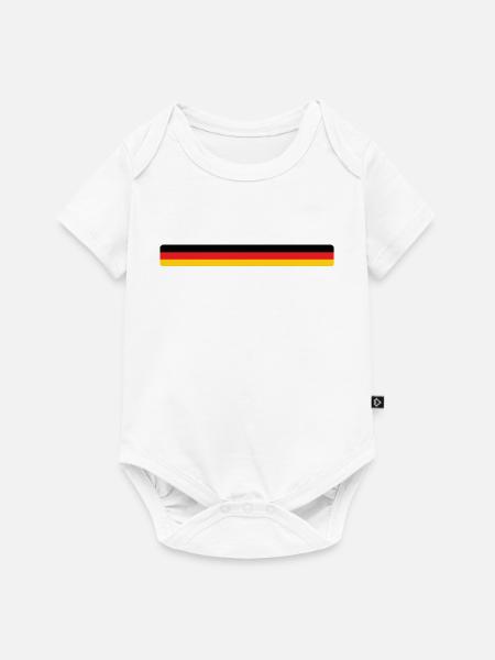 Deutsche Flagge – Deutschland - Baby Premium Kurzarmbody - Weiß