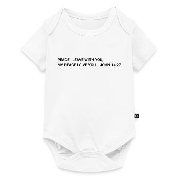 Sweat à capuche et t-shirt Know Jesus Peace - Body à manches courtes Premium Bébé - blanc - Devant