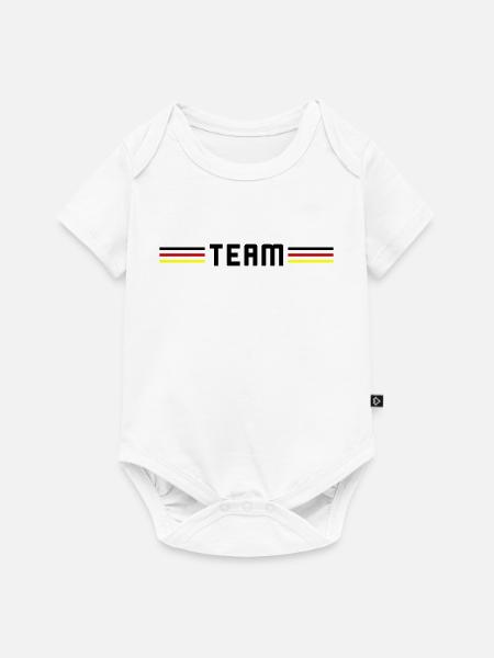 Team Deutschland - Baby Premium Kurzarmbody - Weiß