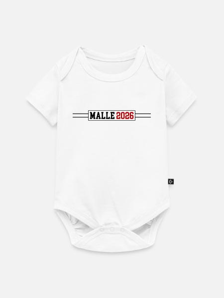 Malle 2026 - Baby Premium Kurzarmbody - Weiß