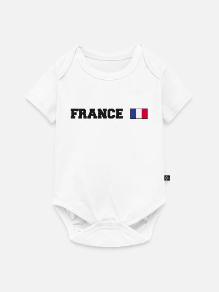 Frankreich Fan - Baby Premium Kurzarmbody - Weiß