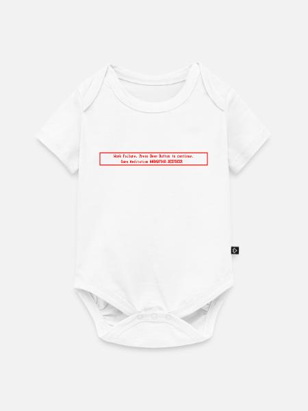 Guru_Meditation_Work_Failure_Press_Beer_Button - Baby Premium Kurzarmbody - Weiß