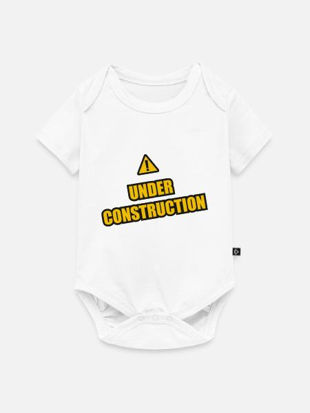under construction - Baby Premium Kurzarmbody - Weiß