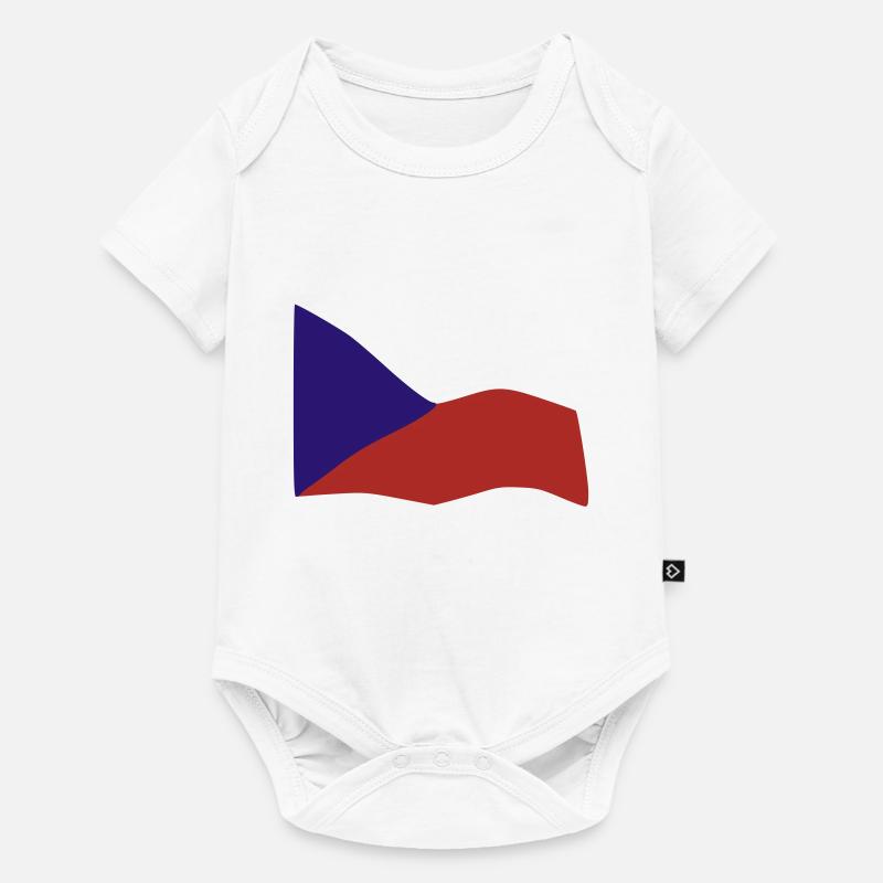 Drapeau de République Tchèque - Body à manches courtes Premium Bébé - blanc