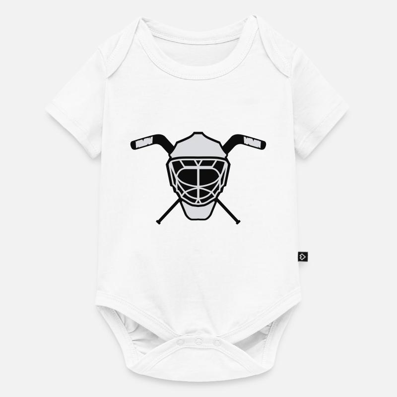 masque de hockey 3 neutre bicolore - Body à manches courtes Premium Bébé - blanc