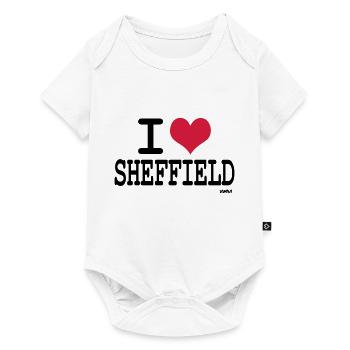 j'aime Sheffield par wam - Body à manches courtes Premium Bébé - blanc - Devant
