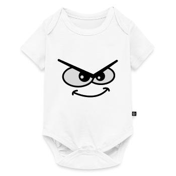Evil Peep Cartoon Face Cool Naughty Grin - Body à manches courtes Premium Bébé - blanc - Devant