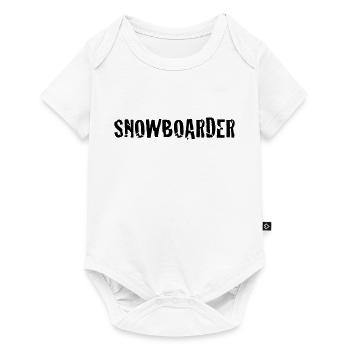 snowboarder - Body à manches courtes Premium Bébé - blanc - Devant
